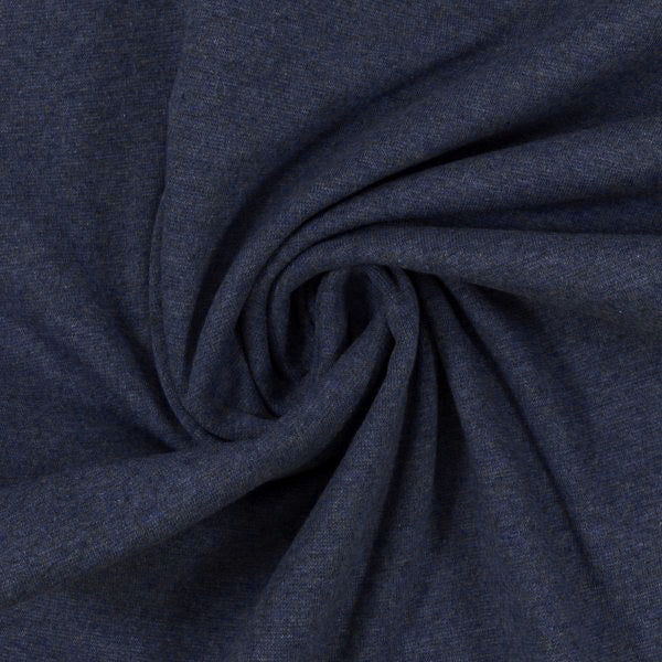 Swafing (Heathered) | 1598 Dark Blue | Smooth Ribbing | BY THE HALF YARD
