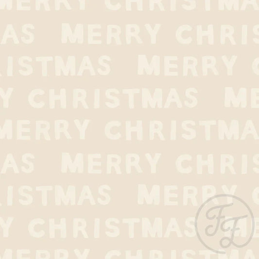 Family Fabrics | Merry Christmas Beige | 100-1833 (by the full yard)