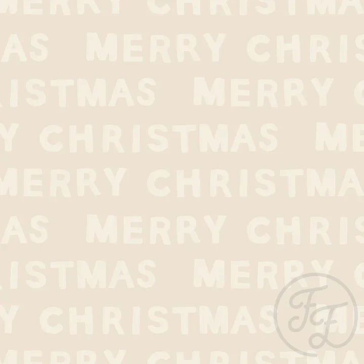 Family Fabrics | Merry Christmas Beige | 100-1833 (by the full yard)