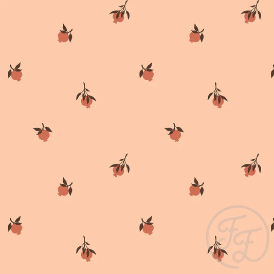 Family Fabrics | Pomegranate Peach Brown | 100-1839 (by the full yard)
