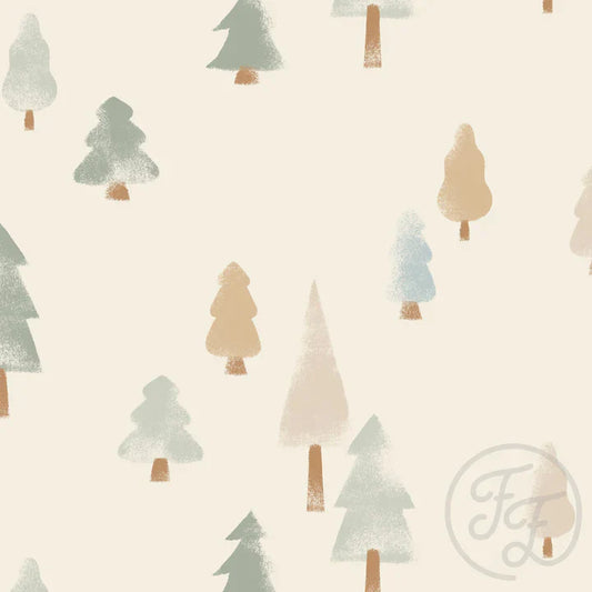 Family Fabrics | Winter Forest Crème | 100-1878 (by the full yard)