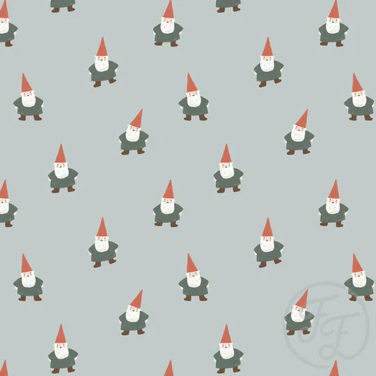 Family Fabrics | Christmas Gnome Small Blue | 100-1785 (by the full yard)