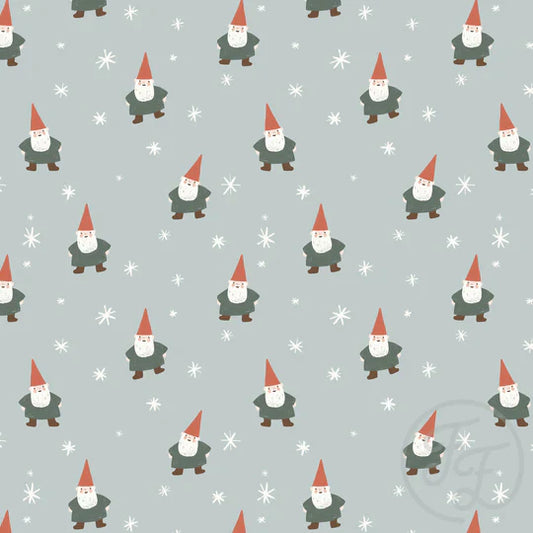 Family Fabrics | Christmas Gnome and Stars Small Blue | 100-1784 (by the full yard)
