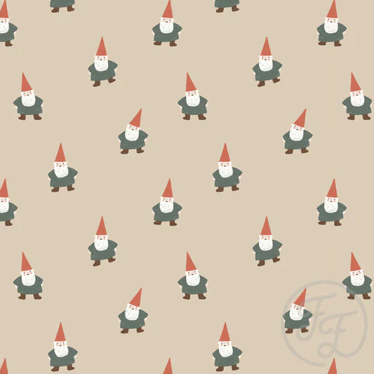 Family Fabrics | Christmas Gnome Small Beige | 100-1783 (by the full yard)