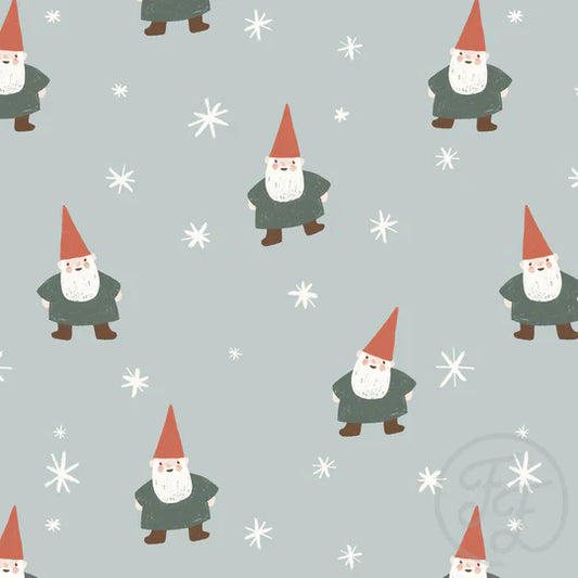 Family Fabrics | Christmas Gnome and Stars Big Blue | 100-1792 (by the full yard)