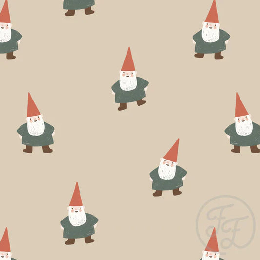 Family Fabrics | Christmas Gnome Big Beige | 100-1791 (by the full yard)