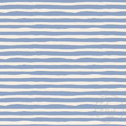 Family Fabrics | Painted Stripe Medium Blue 100-1586 (by the full yard)