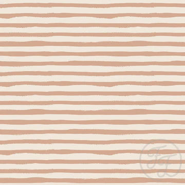 (IN STOCK) Family Fabrics | Stripe Medium Hazelnut 100-1589 | Eco Poly Boardshort 125gsm BY THE HALF YARD