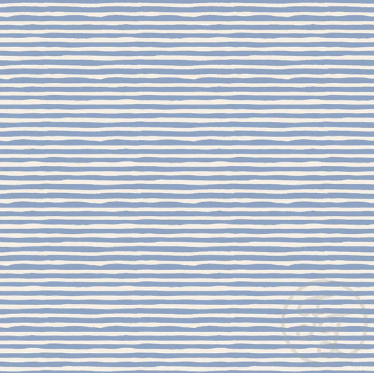 Family Fabrics | Painted Stripe Small Blue 100-1591 (by the full yard)