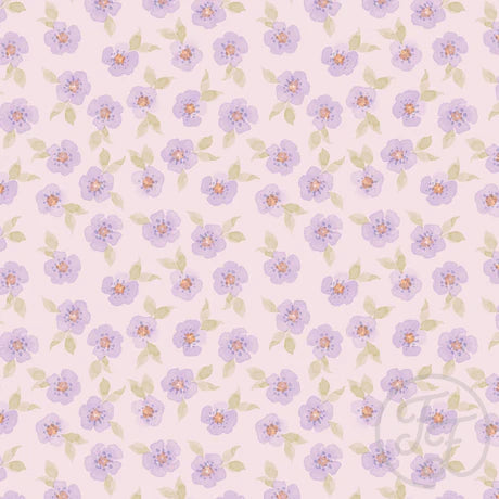 Family Fabrics | Rose Hip Flowers Lilac 100-1599 (by the full yard)