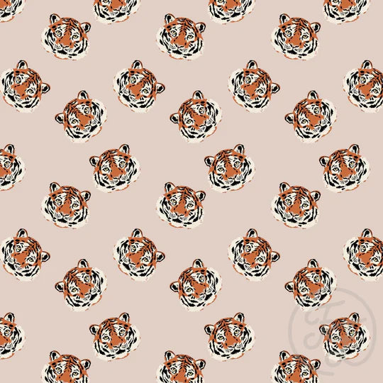 IN STOCK (LIMITED TIME) Family Fabrics | Tigers SMALL 200-128 | Eco Flex Swim 250gsm BY THE HALF YARD