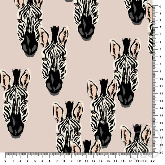 (IN STOCK LIMITED TIME) Family Fabrics | Zebra 200-118 | Jersey 220gsm BY THE HALF YARD